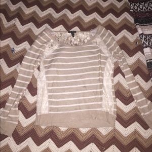 F.A.N.G long sleeve shirt with exposing lace.